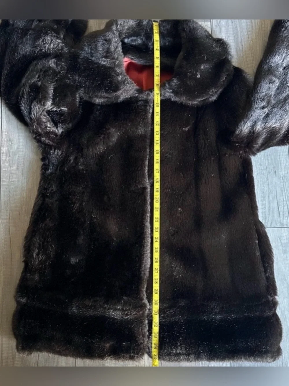 Vintage Sears Fashions Faux Fur Coat Brown Shaggy Mod Glam Womens 12